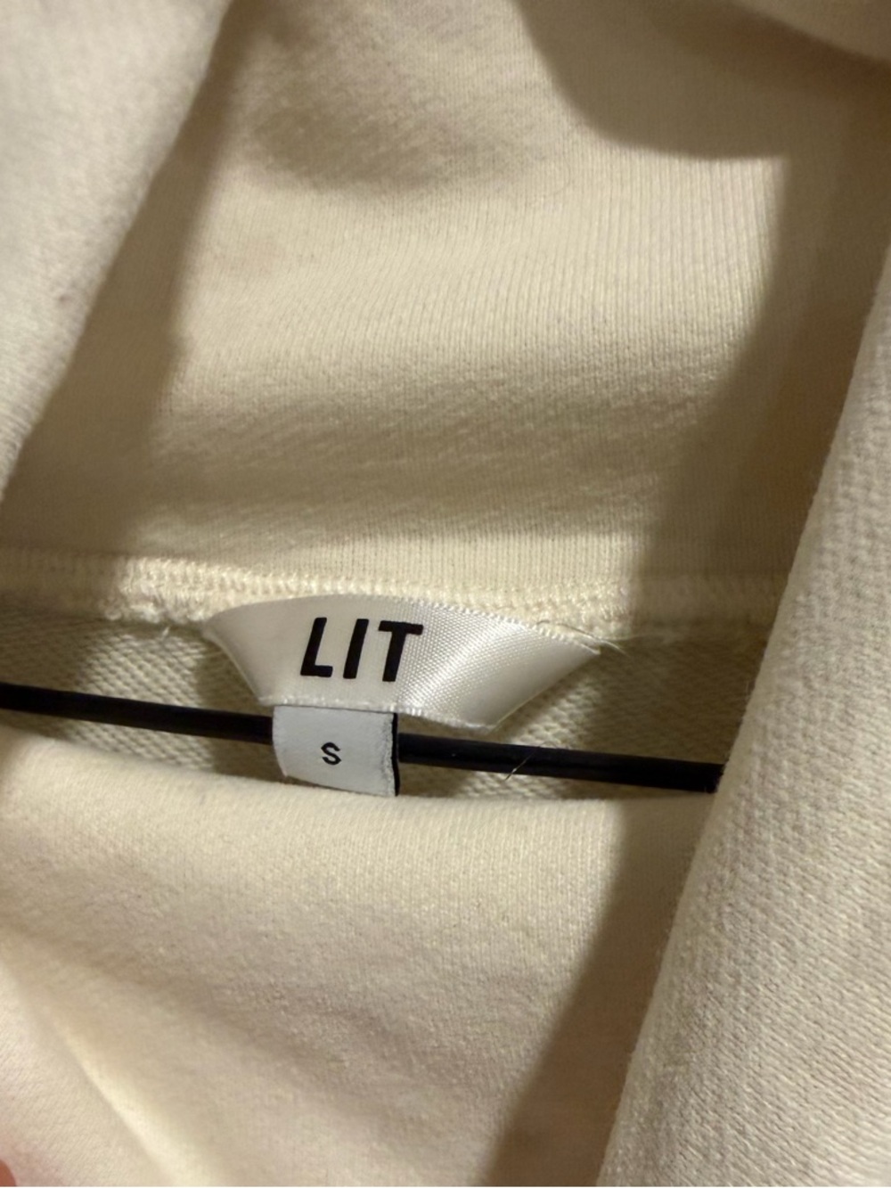 LIT Active Whisper Oversized Turtleneck Sweatshirt Cream | Size S